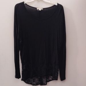 Zenana Outfitters Black Long Sleeve Blouse